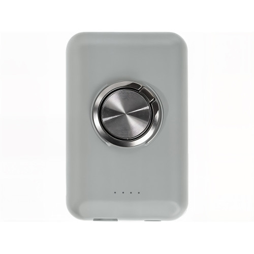 Магнитный беспроводной внешний аккумулятор MagnetIQ, 5000 mah, 10 W, серый Cool gray 7C