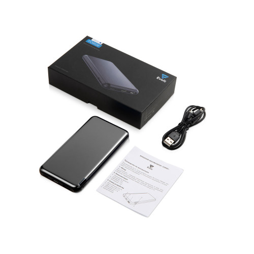 Внешний аккумулятор Forge, Evolt, металл, 10000mah, серебристый