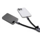 Ремешок-держатель для телефона с зарядным кабелем USB-C - USB-C Lany Wristband Charge Eco, серый
