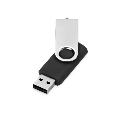 Подарочный набор Reporter Plus с флешкой, ручкой и блокнотом А6, черный