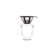POUR OVER. Coffe filter and isothermal mug, прозрачный