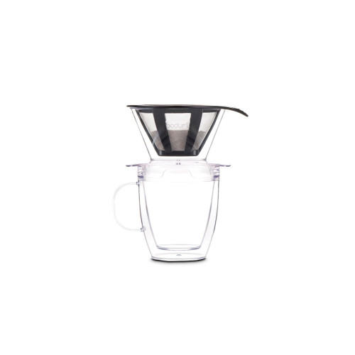 POUR OVER. Coffe filter and isothermal mug, прозрачный