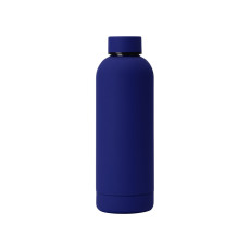 Вакуумная термобутылка Cask Waterline, soft touch, 500 мл, тубус, синий