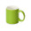 Матовая кружка Марко базовой формы, цветная снаружи, белая внутри, зеленое яблоко