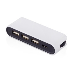 USB-хаб Hubix с коннектором 2-в-1 USB-C и USB-A, 2.0, белый