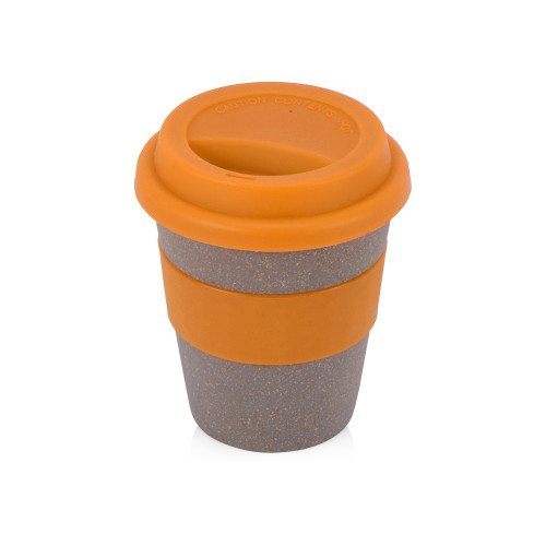 Стакан с силиконовой крышкой Café, оранжевый