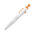 Ручка шариковая Clic Pen, белый/оранжевый