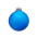 Стеклянный елочный шар Christmas bauble, синий прозрачный, с серебристым колпачком в черной коробке