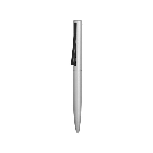 Ручка металлическая шариковая Bevel, серебристый/черный
