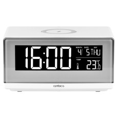 Часы с беспроводным зарядным устройством Rombica Timebox 2, белый