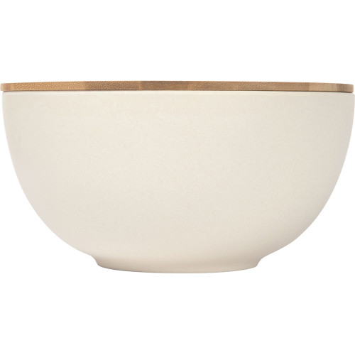 Салатник Bowl с бамбуковой крышкой, бежевый