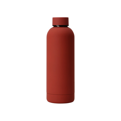 Вакуумная термобутылка Cask Waterline, soft touch, 500 мл, тубус, красный