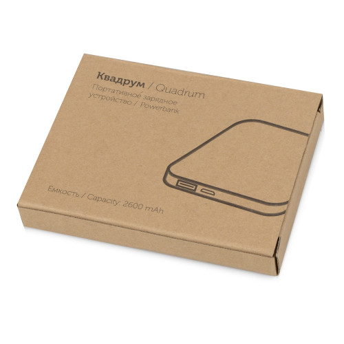 Портативное зарядное устройство (power bank) Квадрум, 2600 mAh, синий