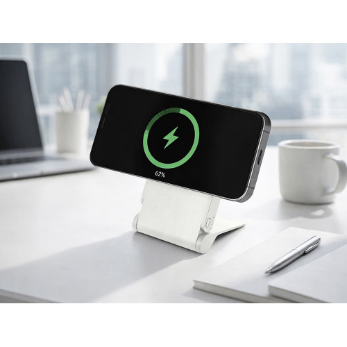 Внешний магнитный аккумулятор MagnIQ, белый, 5000 mAh
