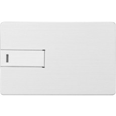 Флеш-карта USB 2.0 64 Gb в виде металлической карты Card Metal, серебристый