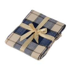 Плед акриловый в клетку Tartan, черный