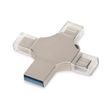 USB-флешка 3.0 на 32 Гб 4-в-1 Ultra, серебристый