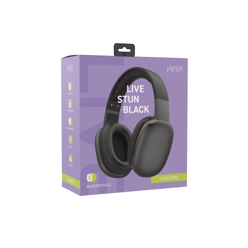 HIPER Наушники накладные Bluetooth HIPER LIVE STUN HTW-QTX16