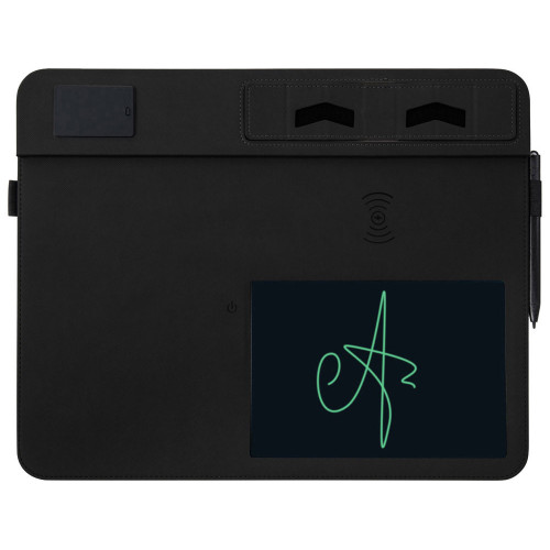 Многофункциональный коврик для мыши Multi Pad с беспроводной зарядкой и LCD экраном, 10 Вт, черный
