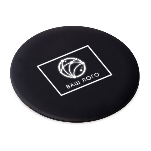 Беспроводное зарядное устройство с подсветкой логотипа Moon spot, 10 Вт, soft-touch