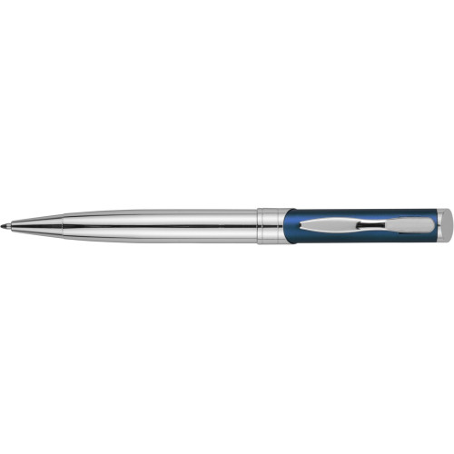 Ручка шариковая Глазго серебристая/синяя