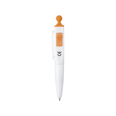 Ручка шариковая Clic Pen, белый/оранжевый