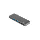 Сетевой USB адаптер/концентратор 5 в 1 Rombica Type-C M2, серый
