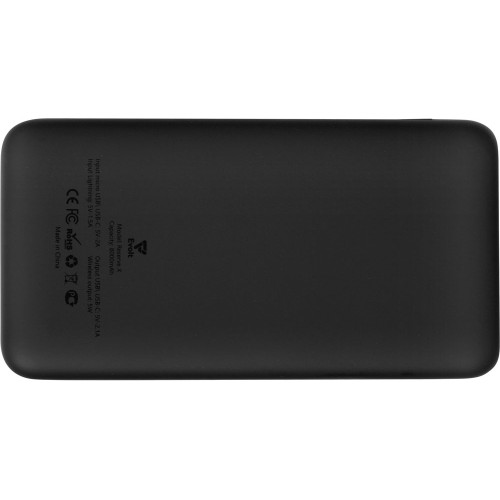 Внешний беспроводной аккумулятор с подсветкой лого Reserve X v.2, 8000 mAh, ярко-черный