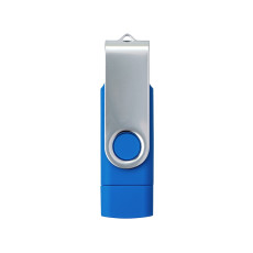 USB3.0/USB Type-C флешка на 16 Гб Квебек C, синий