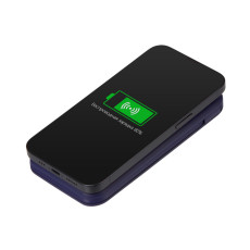 Внешний беспроводной аккумулятор с подсветкой лого Astro, 10000 mAh, темно-синий