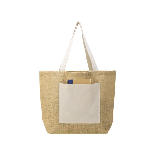 Сумка Jute джутовая с широким дном, натуральный