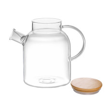 Стеклянный чайник с бамбуковой крышкой Sencha M