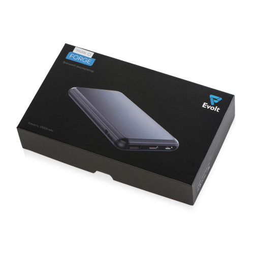 Внешний аккумулятор Forge, Evolt, металл, 10000mah, белый