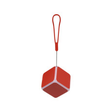 Портативная колонка Cube с подсветкой, красный