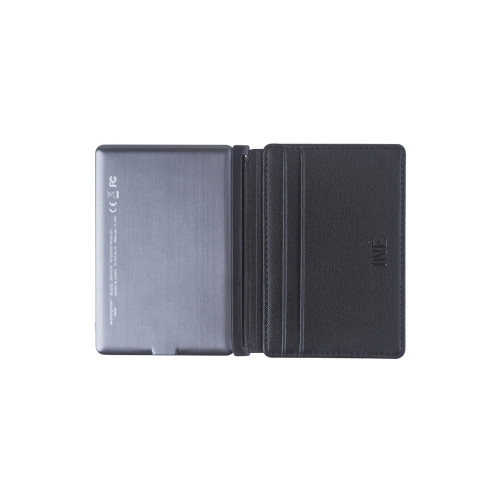 Портмоне с зарядным устройством INE, 3000 mAh, черный