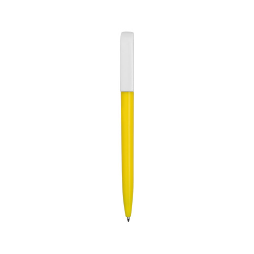 Ручка пластиковая шариковая Каролина Color BRL, желтый/белый