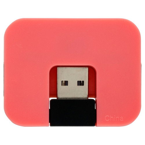 USB Hub Gaia на 4 порта, розовый