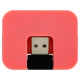 USB Hub Gaia на 4 порта, розовый
