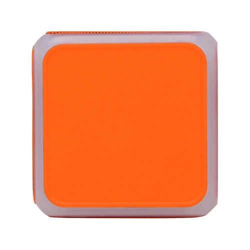 Портативная колонка Cube с подсветкой, оранжевый