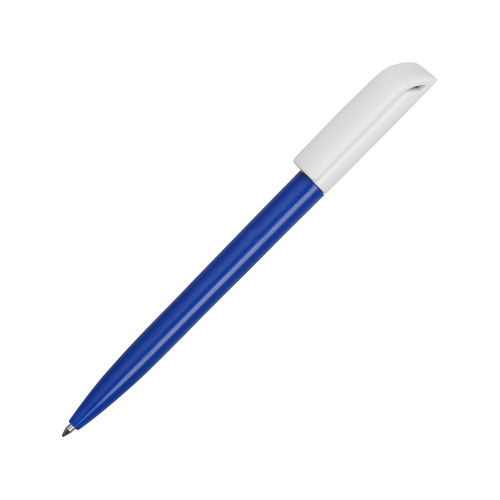 Ручка пластиковая шариковая Каролина Color BRL, синий/белый