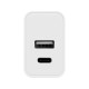 Сетевое зарядное устройство c выходами USB-A и USB-C Recharger, 10 Вт, белый