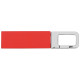 Флеш-карта USB 2.0 16 Gb с карабином Hook, красный/серебристый