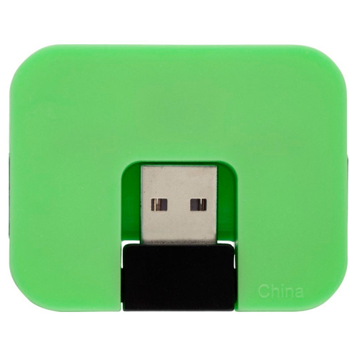 USB Hub Gaia на 4 порта, зеленый