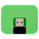 USB Hub Gaia на 4 порта, зеленый