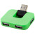 USB Hub Gaia на 4 порта, зеленый USB Hub Gaia на 4 порта, зеленый