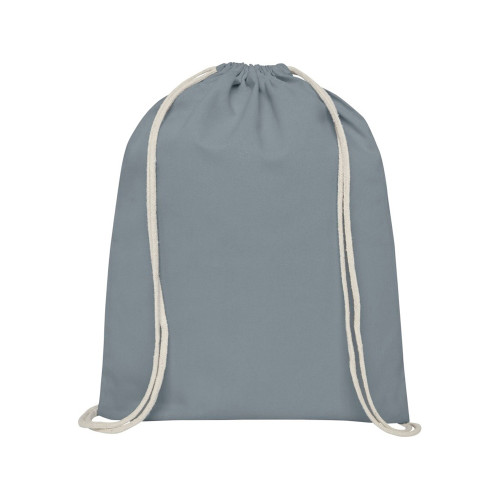 Рюкзак со шнурком Tenes из хлопка плотностью 140 г/м², серый