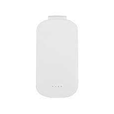 Портативное зарядное устройство Pin на 4000 mAh с большой площадью нанесения и клипом для крепления к одежде или сумке, белый