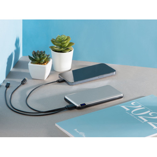 Внешний аккумулятор Forge, Evolt, металл, 10000mah, белый