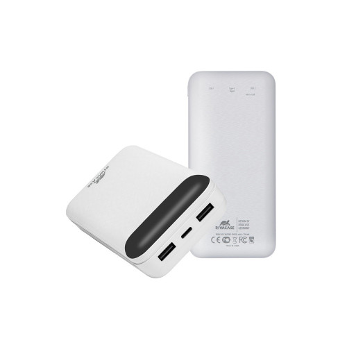RIVACASE VA2280 (20000mAh) с дисплеем, белый, внешний аккумулятор /24