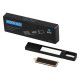 USB 2.0- флешка на 32 Гб c подсветкой логотипа Hook LED, темно-серый, белая подсветка